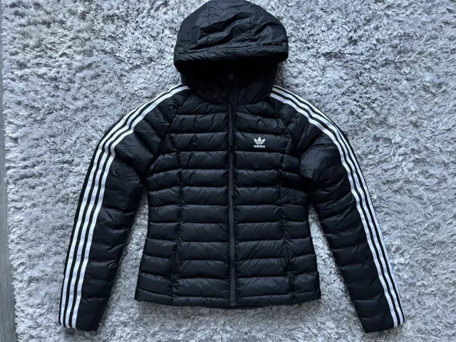 Adidas Women’s Padded Puffer Jacket Black Size 8 RRP £120