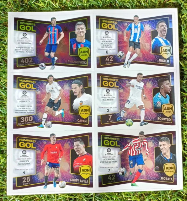 HOMBRES GOL Liga Este LÁMINA con 6 CROMOS ACTUALIZACIÓN 2022 2023 REVISTA JUGÓN