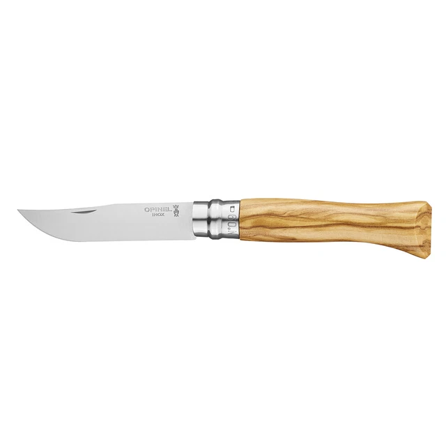 Couteau De Poche Opinel N°9 En Bois D'olivier - Lame Inox 19,5 Cm - Neuf Sous Emballage