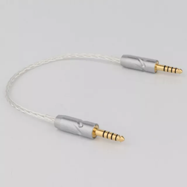 HiFI AUX Cord with 4.4mm Gold Plated Banana Plug Audio Silver Plated OCC Cable