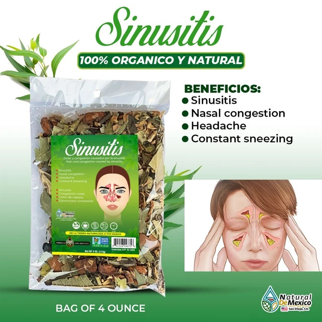 HERBAL SINUSITIS/TEA 4OZ113G Sinus Congestion & Pain Relief, Headache