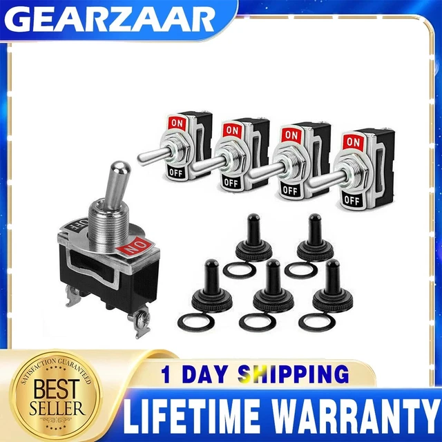 5X HEAVY DUTY Toggle Switch On-Off -2 Position SPST 15A 250Vac fit Cars ...
