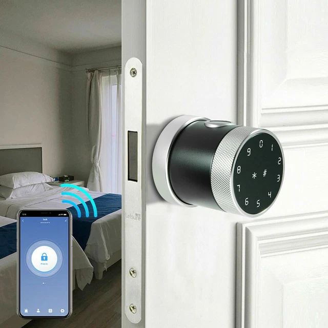 1Pcs Security Smart Door Lock Fingerprint Password Remote 4 Ways Control IC Card