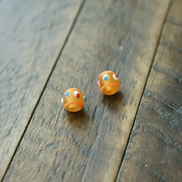 Ancient Pyu glass beads Rare Orange with Spots Beads South East Asian