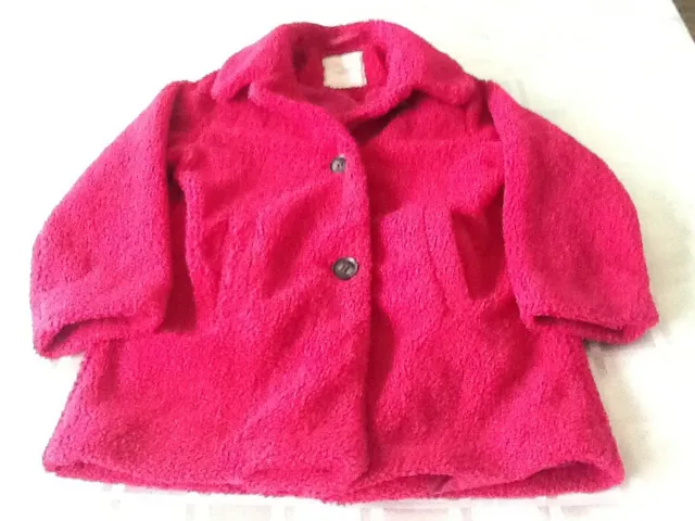 Girls NEXT Pink Coat Aged 5-6 Yrs EU 116cm Polyester Warm Stylish