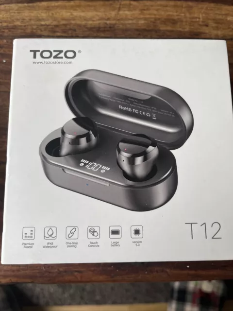 TOZO T12 LED Wireless Earbuds Premium Fidelity Sound Quality IPX8  Waterproof