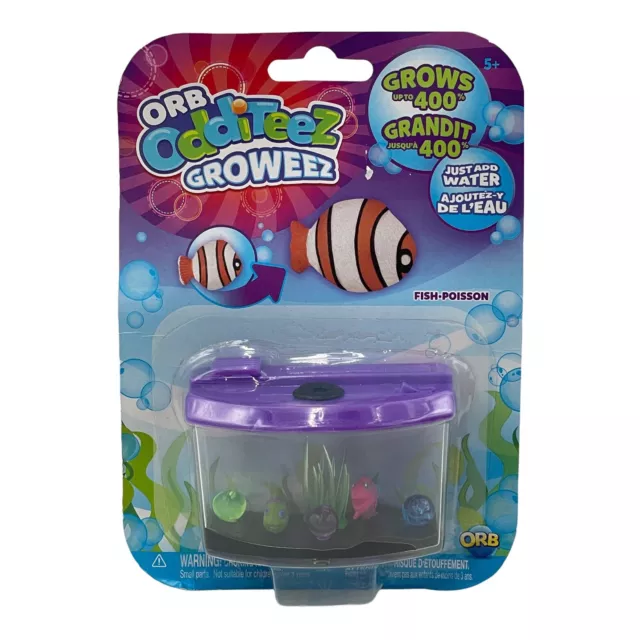2 Pack ORB Odditeez Groweez Fish Grow 400% Just Add Water Aquarium Tank 2