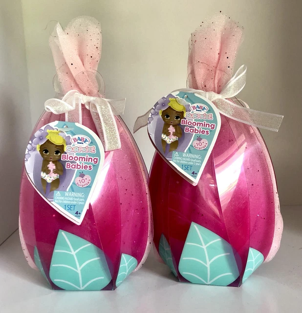 Lot of 2 Baby Born Surprise Blooming Babies Mystery Doll Figure 10+ Surprises