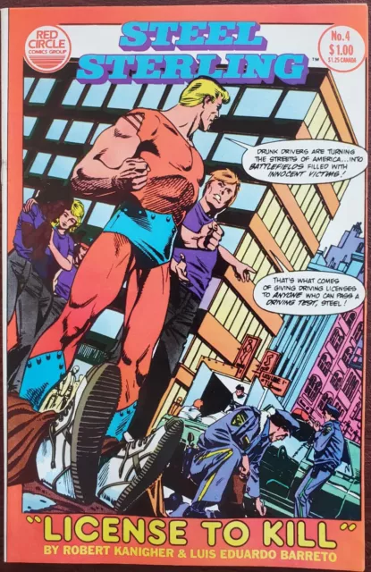 Steel Sterling #4 VF 8.0 (Red Circle Comics 1984) ✨