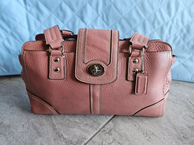 COA Authentic Vintage Pink Coach Purse Leather Handbag Shoulder Bag NEW