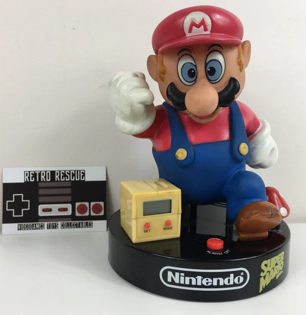VINTAGE SUPER MARIO Bros ZEON Nintendo Alarm Clock Figure Working