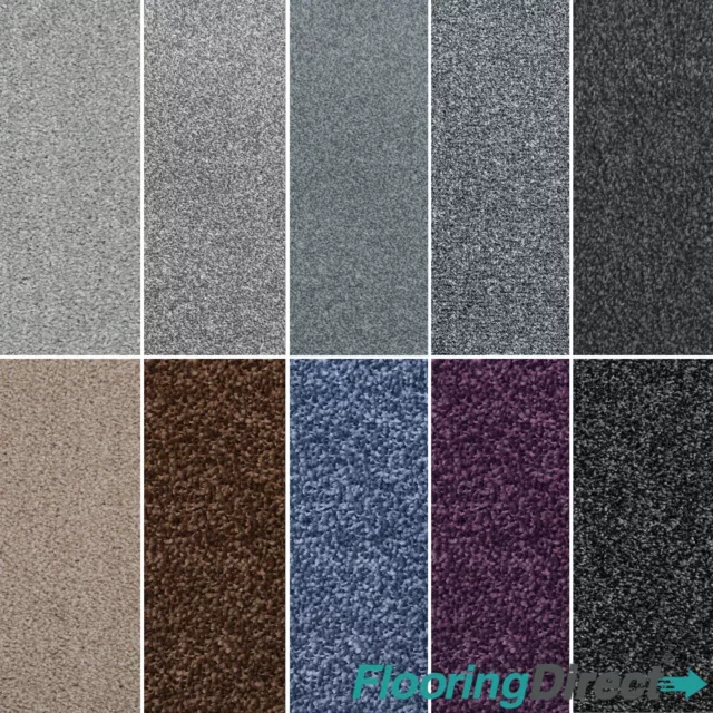 Cheap Saxony Feltback Bedroom Carpet 9mm Stain Resistant Lounge ONLY £6.99m²