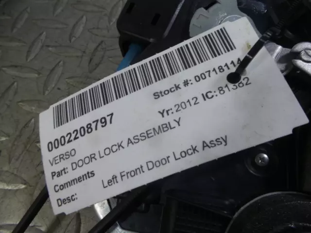 2012 TOYOTA VERSO Assemblaggio serratura porta anteriore sinistra