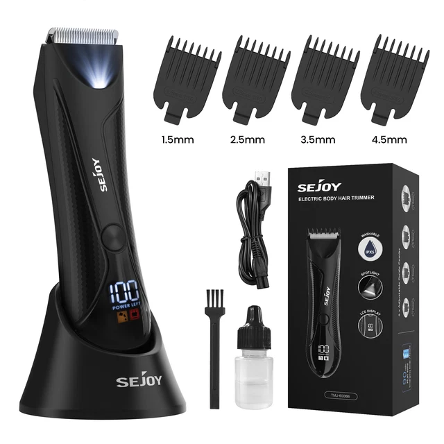 SEJOY ELECTRIC PUBIC Hair Trimmer Groin Body Hair Ball Shaver Clipper