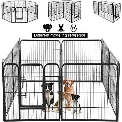 Dog Playpen 8 Panels 40 Inches Dog Pen Extra Large Indoor Outdoor Back or