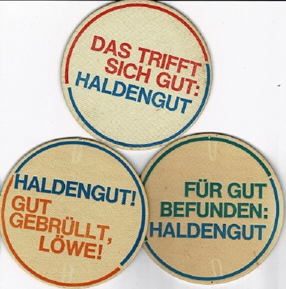 suisse : 3 anciens sous-bocks haldengut