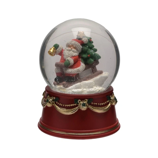 Natale 60mm Neve Waterball Globo Decorazione - Babbo Natale Su Slitta