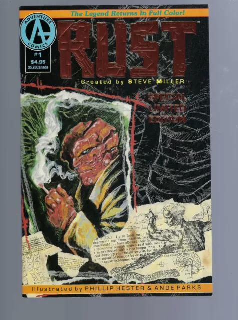 Rust Limited Edition 1 - 1St Appearance Of Spawn In Add  - 1992 Adventure Comics