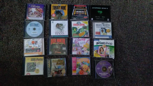 PC GAMES LOT, 16 CD Cd-rom Games, Windows 95 98 XP $24.88 - PicClick