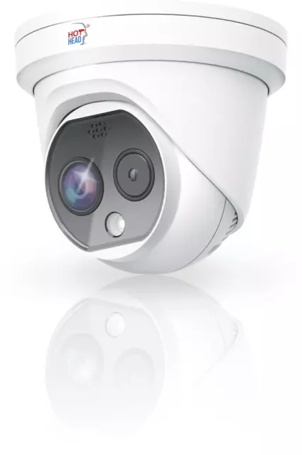 Hikvision DS-2TD1217B-3/PA 4MP IP Turret ONVIF Camera - White, 'HotHead' Thermal