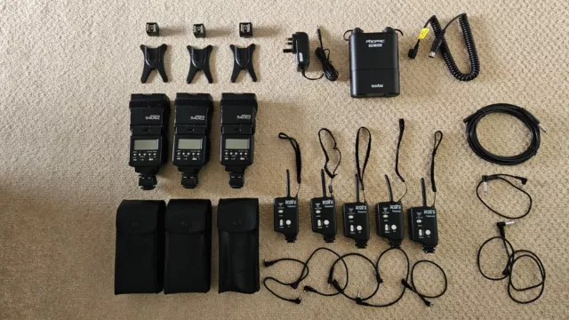 Canon 540ez PocketWizard Plus II Godox PB960 set