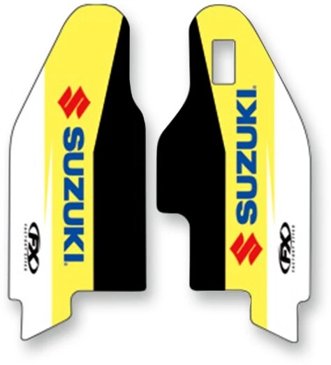 Factory Effex Lower Fork Guard Graphics Yellow #19-40410 fits Suzuki RM85
