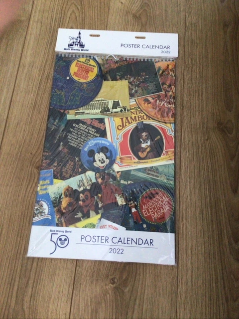 WALT DISNEY WORLD 50th Anniversary Poster Calendar From 2022 11x14 Inch ...