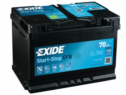 EL700 EXIDE EFB Start-Stop 12V 70Ah 720A (EN) Erstausrüstertechnologie  = Bosch