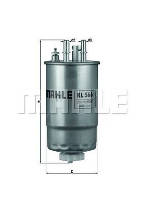 2X MAHLE / KNECHT Filtro Carburante KC 200 4009026507711