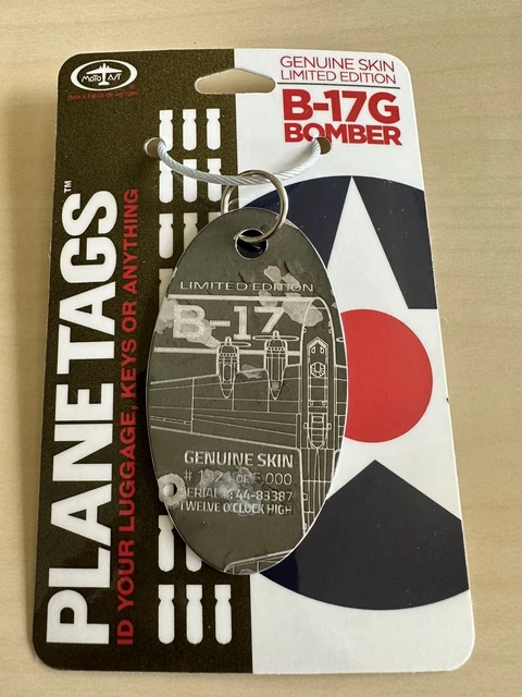 MotoArt Planetags B-17G Bomber Tag with Rivet Hole *SOLD OUT* #1821 MotoArt Planetags B-17G Bomber Tag with Rivet Hole *SOLD OUT* #1821