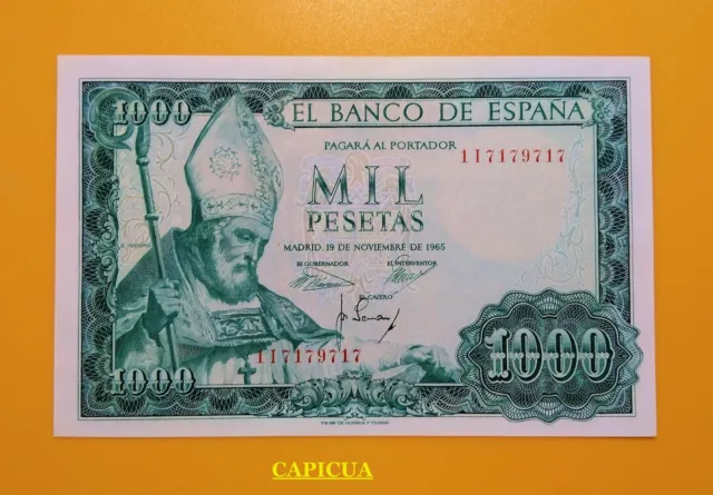 1000 Pesetas Serie I 1965 Sc Unc Nuevo Capicua