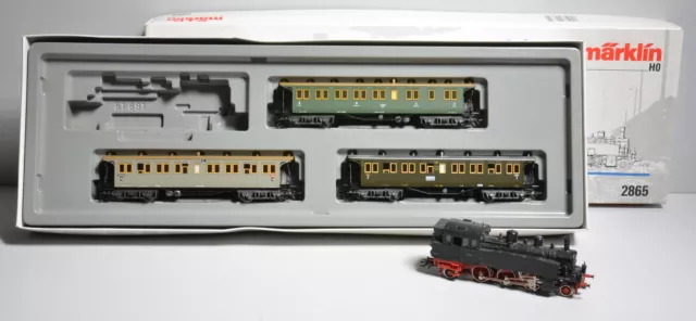 4-tlg. Märklin 2865 Personenzug mit Dampflok BR 75 der DRG / OVP