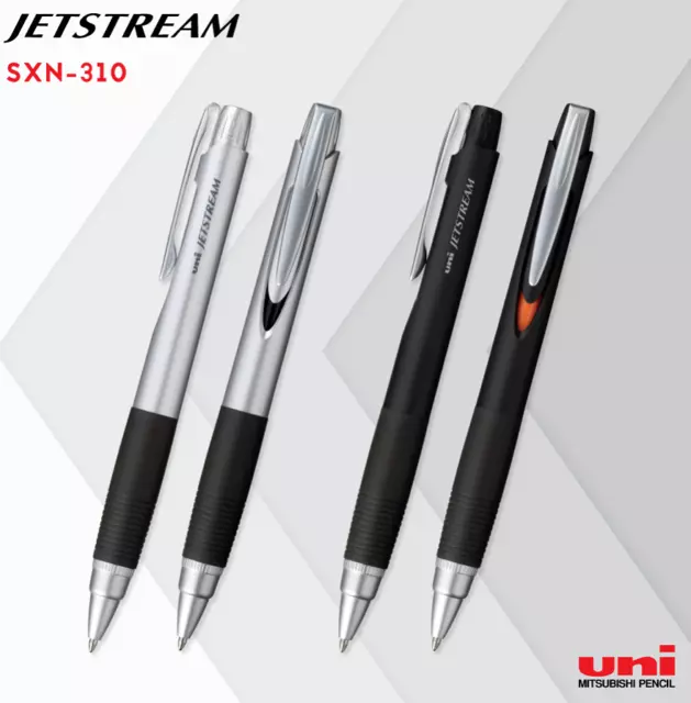Uni-ball SXN-310 Jetstream Premier Retractable Roller Ball Pen Black & Silver