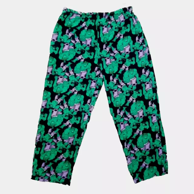 MARVEL Hulk mens size 2XL pants flannelette pyjamas sleep lounge retro unisex
