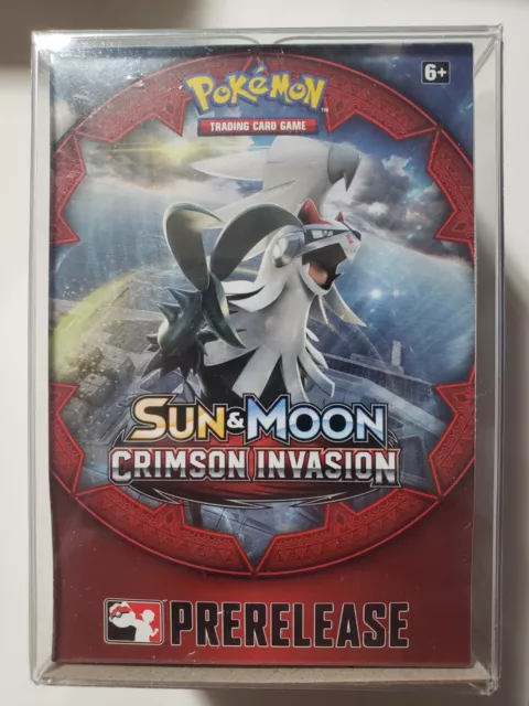 SEALED Crimson Invasion Sun Moon Pokemon Card Prerelease Build Battle Kit & Case