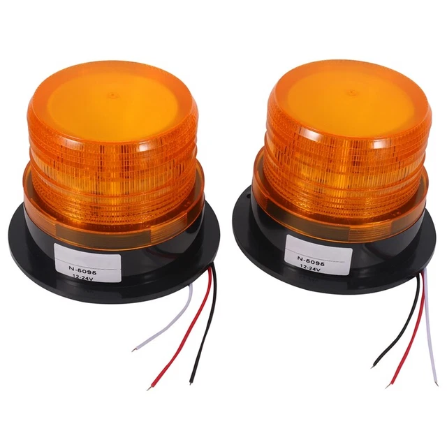 2 x LED Beacon Strobe Emergency Flashing Light Warning Lamp Truck 12V 24V V5I2