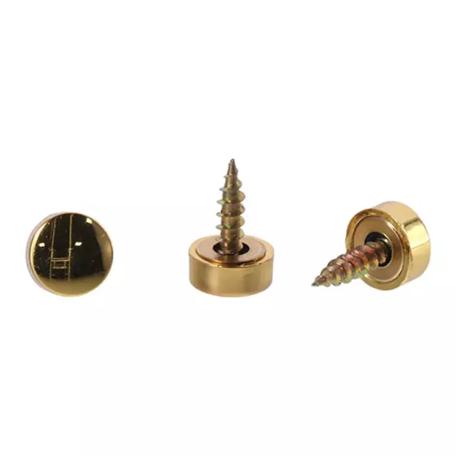 8pcs Brass Mirror Fasteners Cover Gold Screws Caps  Bathroom Panels