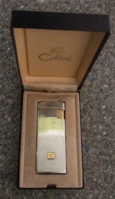 Colibri Of London Vintage Gas Jet Flame Lighter Original Box -Repair
