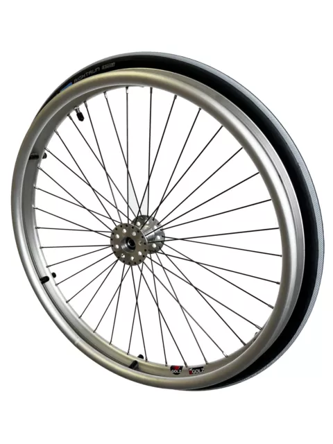 1 paar Rollstuhlräder Active Silver Wheel 24" 12,0 mm oder 12,7mm Radlager