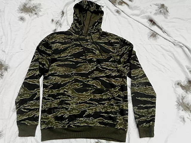 US VIETNAM WAR cambodia made SF TIGER STRIPE CAMO SWEATSHIRT HOODY