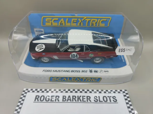 Scalextric C3926 Ford Mustang Boss 302 British Saloon 70 #104 DPR 1/32 Slot Car