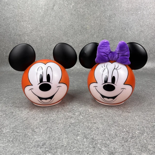 DISNEY MICKEY MOUSE Light Up Halloween Pumpkins Minnie Decorations