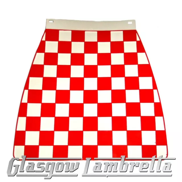 Sinnis / Debi MOD / TWO TONE CHEQUERED RED & WHITE MOULDED SCOOTER MUDFLAP