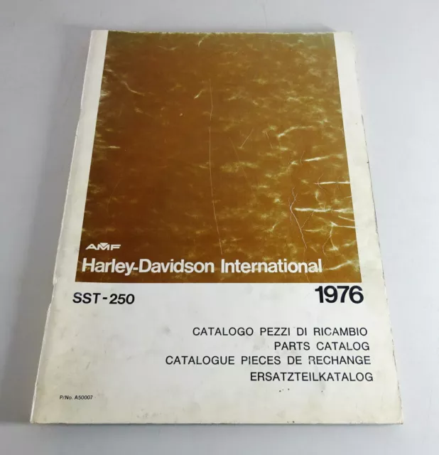 Catalogue des Pièces AMF Harley-Davidson Sst - 250 Modèle Année 1976