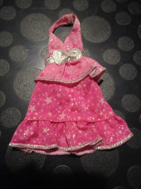 Robe Pailletée Rose à Bretelle Pour Poupée Barbie – Occasion – Modèle Probablement 2010+
