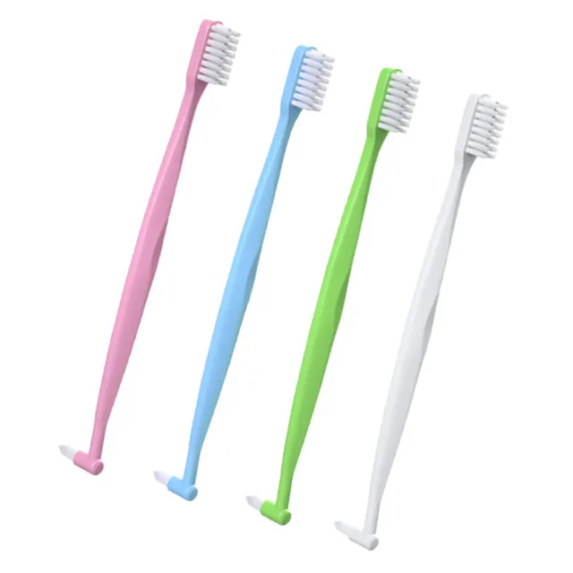 4 piezas cepillo de dientes de doble cara cepillos de dientes de viaje cepillos dentales hogar