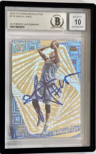2015-16 Panini Revolution Infinite Nikola Jokic #114 Rookie RC  Auto BAS 10 MVP