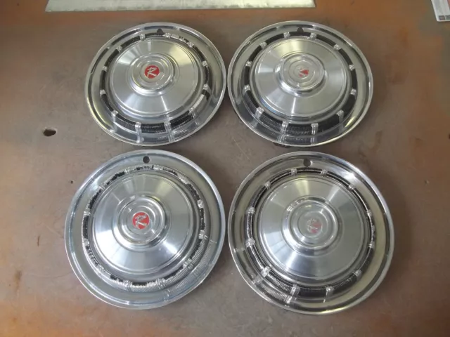 1965 65 Rambler Classic Hubcap Rim Wheel Cover Hub Cap 14" OEM USED Z-18 SET 4