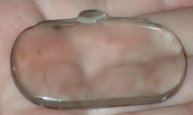 59mm Very Rare Ancient Egyptian Rock Crystal Stone Pendant Bead, #MC303