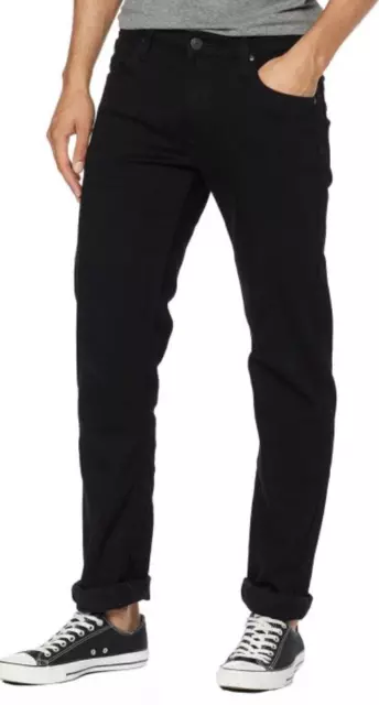 Lee jeans mens Daren regular slim straight stretch fit 'Black Rinse' SECONDS L27